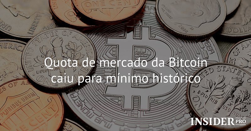 Quota De Mercado Da Bitcoin Caiu Para M Nimo Hist Rico S Ntese