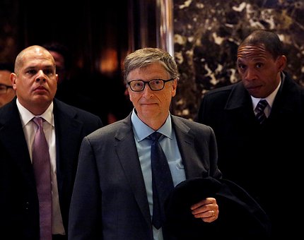 Bill Gates encontra-se com Donald Trump