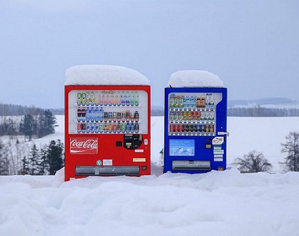 Un distributore di bibite accetta pagamenti tramite Lightning Network