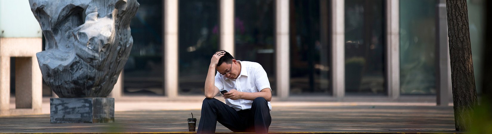 Ações chinesas em queda livre