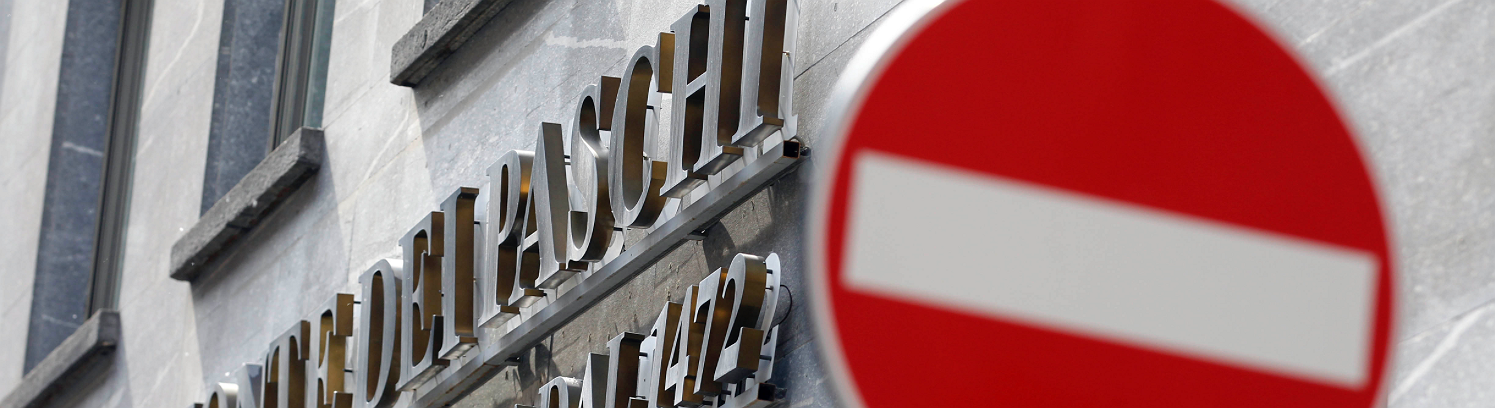 Monte dei Paschi crolla ai minimi storici