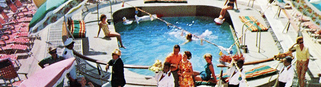 Foto d'epoca di navi da crociera durante il loro periodo d'oro