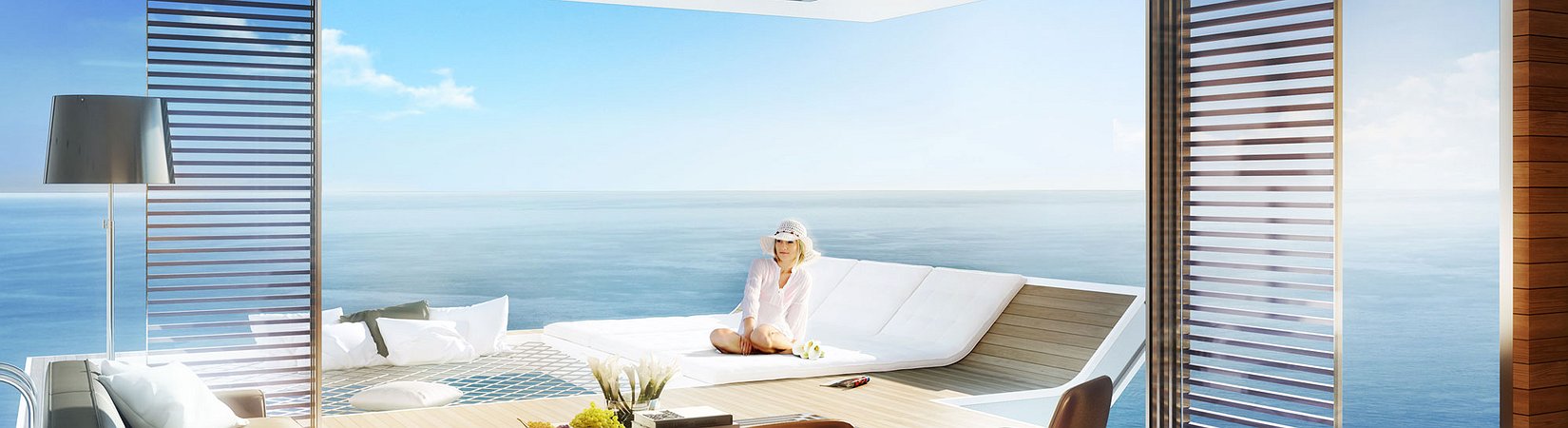 As casas flutuantes do Dubai