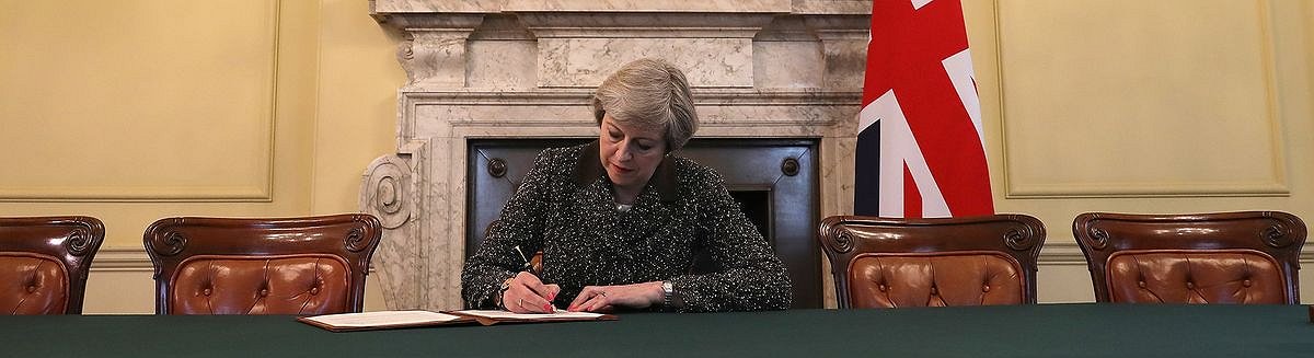 May signs letter to trigger Brexit