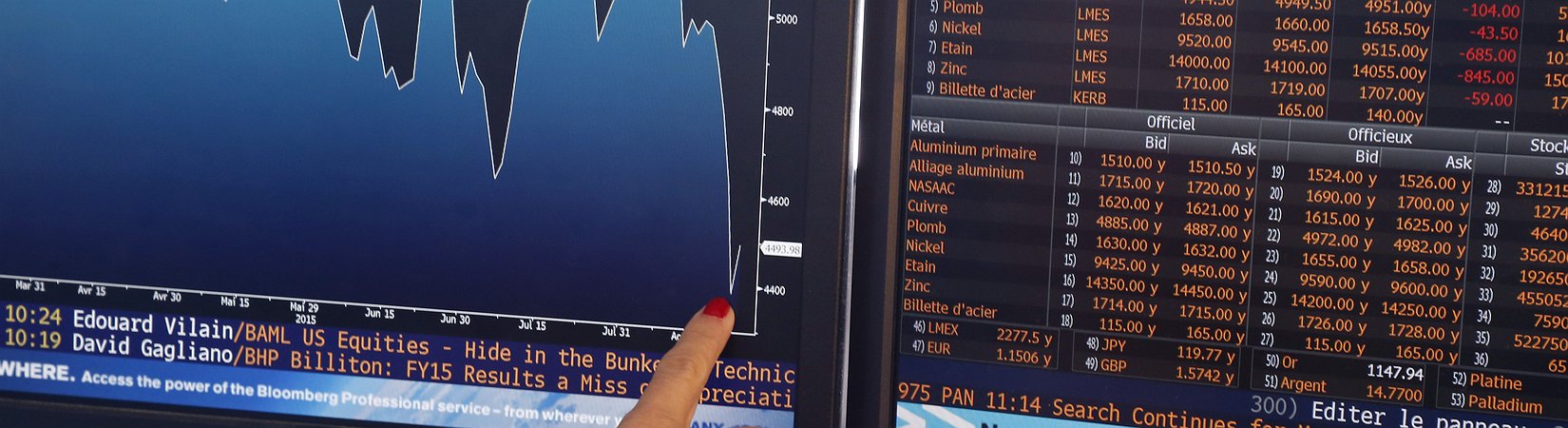 Caída en las bolsas europeas