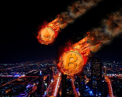 Principais criptomoedas com valor em queda