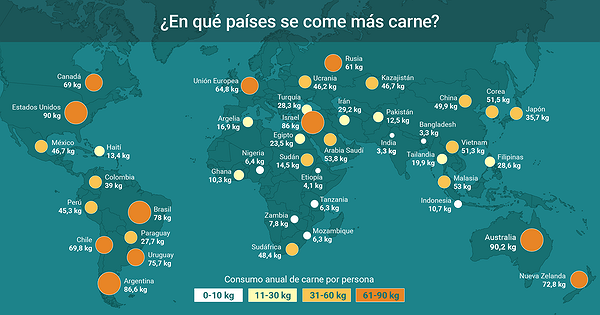 Infografía: ¿Cuánta Carne Se Come En El Mundo? | Infografía | Ihodl.com