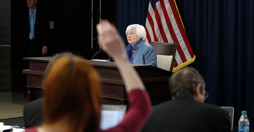 Stocks fall as the Fed's rate hike comes through