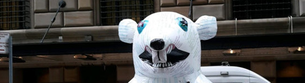 Giant Bitcoin Rat Appears on Wall Street