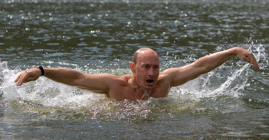 مسبح، بيض السمان ولا كحول.. يوم واحد مع الرئيس بوتين