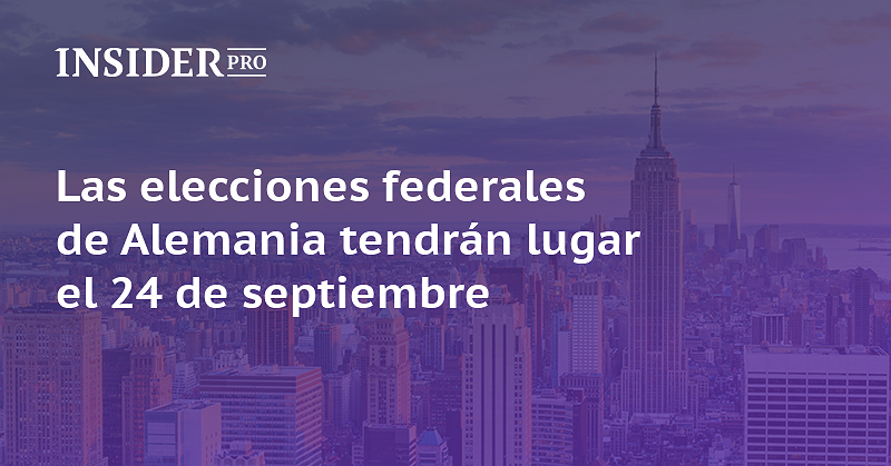 Las elecciones federales de Alemania tendrán lugar el 24 de septiembre