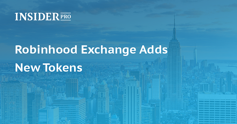 Robinhood Exchange Adds New Tokens | News | ihodl.com