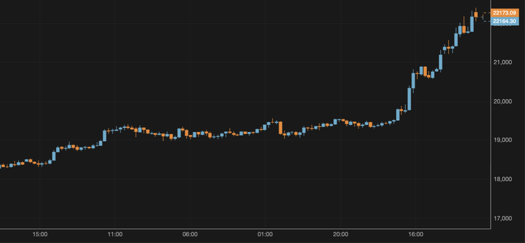 El bitcoin sufre una ligera corrección tras alcanzar un máximo histórico