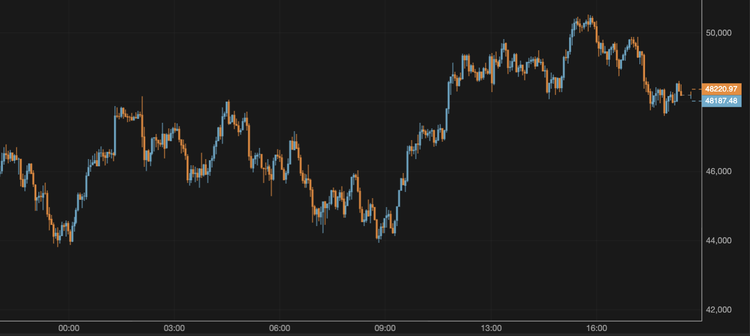 Bitcoin Falls to $48,000