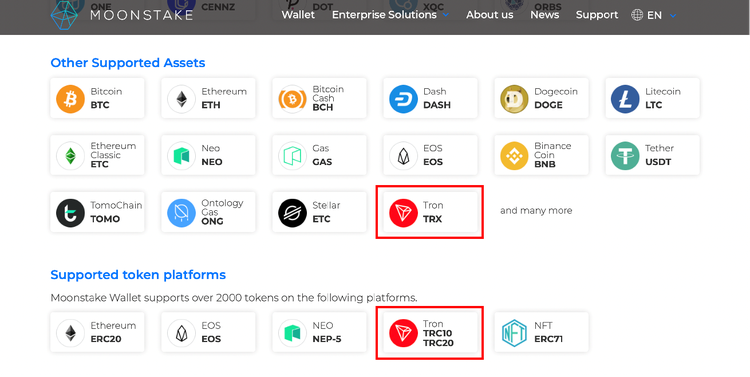 Moonstake Wallet Now Supports Staking of TRON (TRX)!