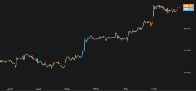 The Bitcoin Price Remains Above $54,000