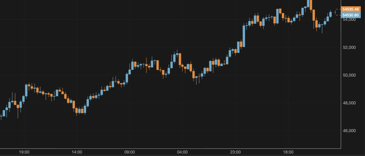 Bitcoin is Unable to Stay Above $55,000