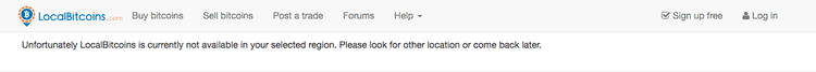 LocalBitcoins Bans Iranian Users