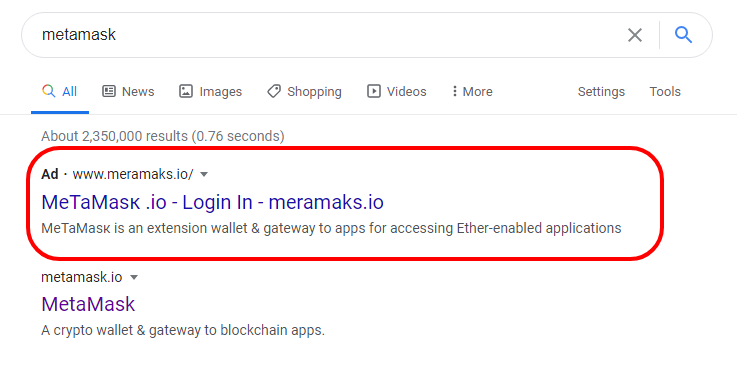CipherTrace Warns Over Malicious MetaMask Imposter