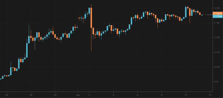 El bitcoin cae hasta los 11.800 $