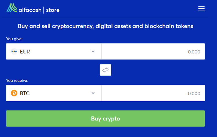 How to Buy Cryptocurrency with Fiat Using Alfacash Store?