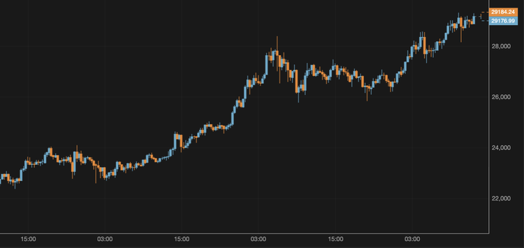 El bitcoin supera los 29.000 $ por primera vez en su historia