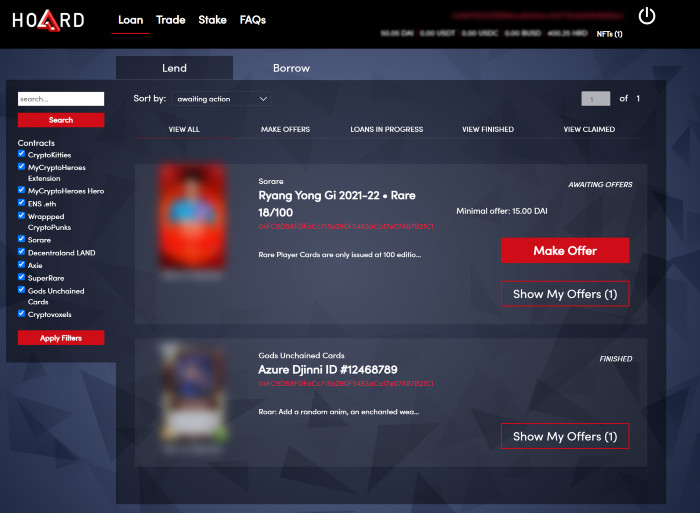 Hoard Launches an NFT Marketplace With NFT Loans and Lending Functionalities