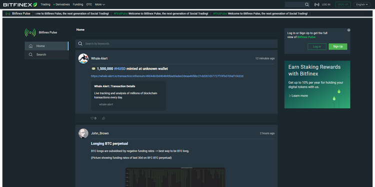Bitfinex lanza una red social para sus usuarios