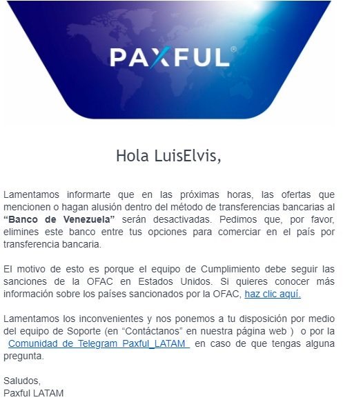 Paxful Limits Services for Venezuela Over US Sanctions